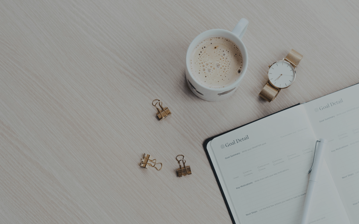 Papers and coffee mug