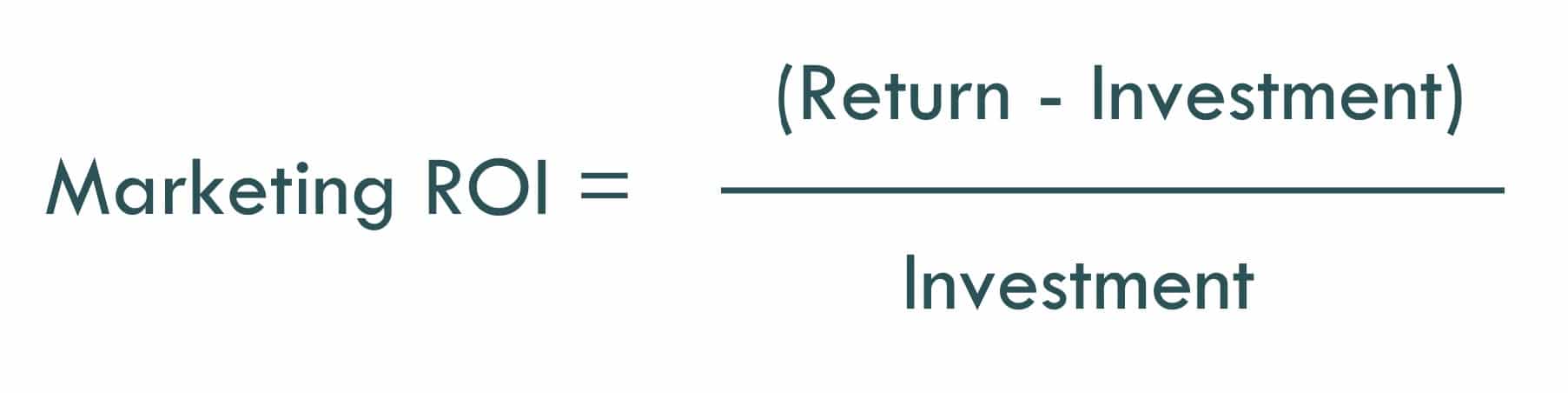 Equation for marketing ROI