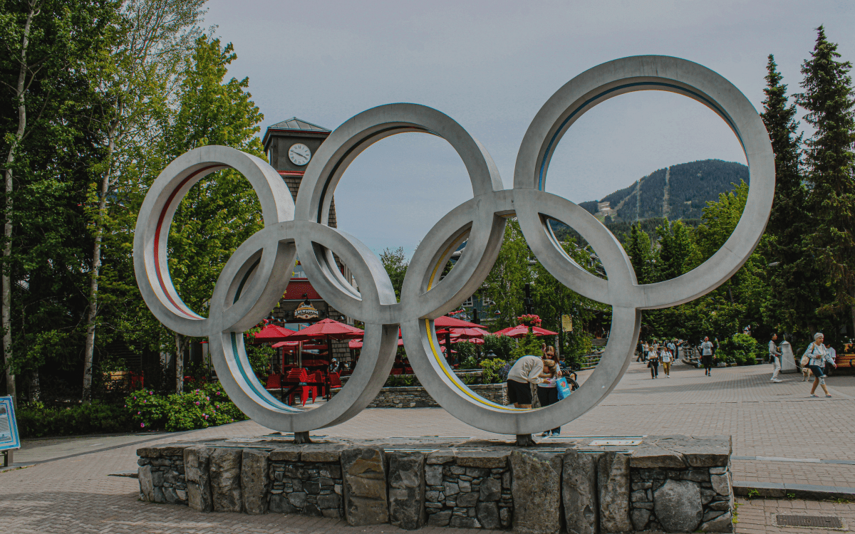 Olympic rings silver