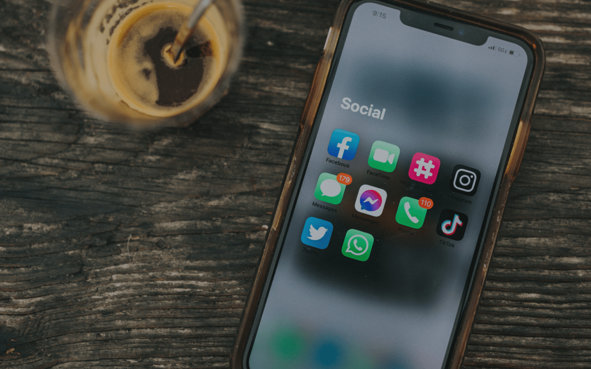 Social media apps on phone